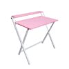 Escritorio Plegable Rosado con Patas Blancas