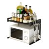 Estante Organizador De Cocina Sobre Microondas Extensible Negro 377NE01