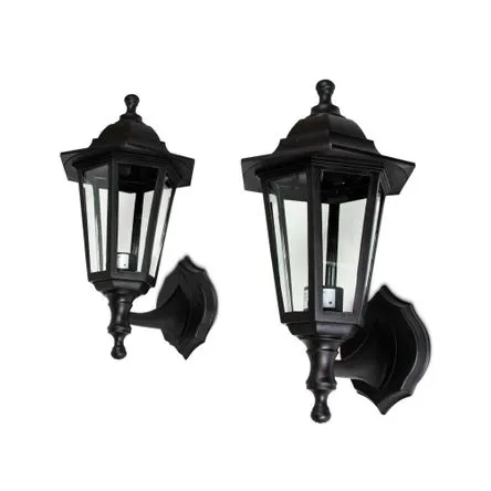 Farol Florencia 60W E27 Negro 2 unidades