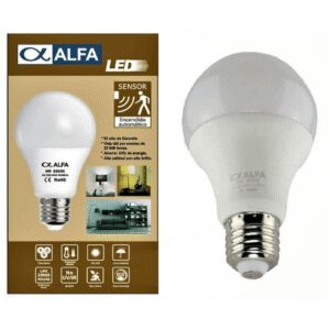 Foco Led sensor de movimiento 9w Luz Blanca tipo rosca