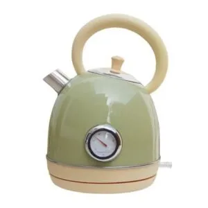 Hervidor Eléctrico Vintage Retro de Acero de 1.8 Litros Verde