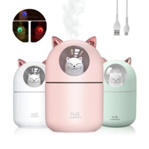 Humidificador Difusor de Aroma Gatito Kawai Aromaterapia – ROSA