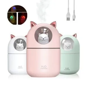 Humidificador Difusor de Aroma Gatito Kawai Aromaterapia – ROSA
