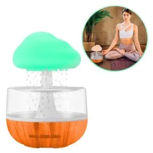 Humificador Nube Lluvia Luz Nocturna 8 Colores