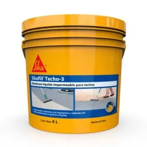 Impermeabilizante de techos y terrazas Sikafill Techo-3 Gris 4L