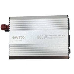 Inversor de Corriente Ewtto 12v a 220v AC 2 USB 800w Power Plata