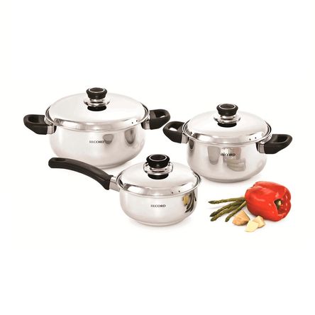 Juego de ollas Basic set Ac inox 6 piezas T/acero
