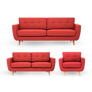 Juego de Sala 3 2 1 Alyz Rojo