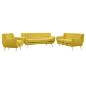 Juego de Sala 321 Vintage AZYA Muebles Amarillo