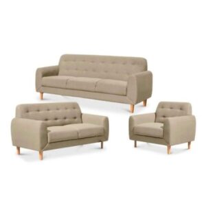 Juego de Sala Brusellas Azya Muebles Beige