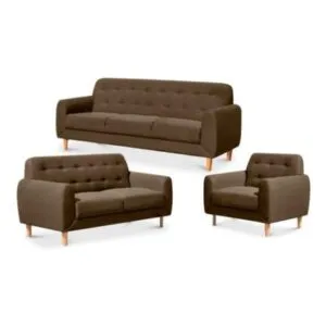 Juego de Sala Brusellas Azya Muebles Marrón