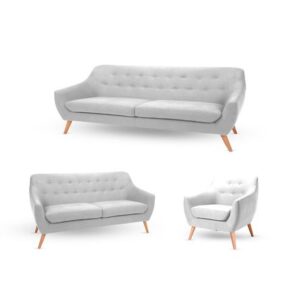 Juego de Sala Enmuebles Anyar 3 2 1 Color Blanco