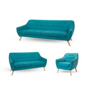 Juego de Sala Enmuebles Anyar 3 2 1 Color Celeste