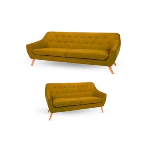 Juego de Sala Enmuebles Anyar 3 2 Color Amarillo