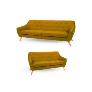 Juego de Sala Enmuebles Anyar 3 2 Color Amarillo