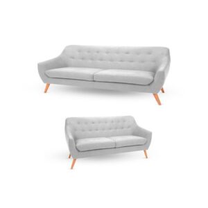 Juego de Sala Enmuebles Anyar 3 2 Color Blanco