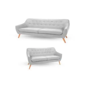 Juego de Sala Enmuebles Anyar 3 2 Color Blanco