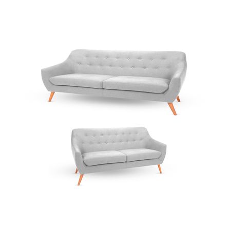 Juego de Sala Enmuebles Anyar 3 2 Color Blanco