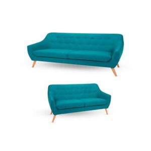 Juego de Sala Enmuebles Anyar 3 2 Color Turquesa