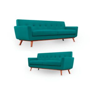 Juego de Sala Enmuebles Krem 3 2 Color Turquesa