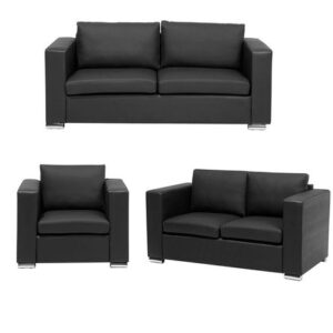 Juego de sala formas home Luanda negro