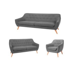 Juego de sala formashome Lian 3-2-1 Gris