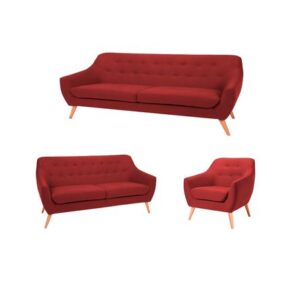 Juego de sala formashome Lian 3-2-1 Rojo