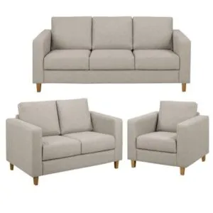 Juego de Sala Milan 3-2-1 Beige