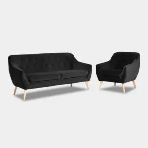 Juego de Sala Solange 31 Rabhé Negro
