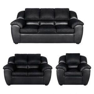 Juego de Sala Tucson 321 Rabhé Negro