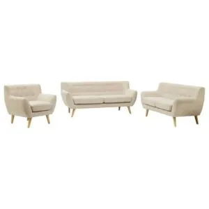 Juego de sala Vintage 3-2-1 Beige