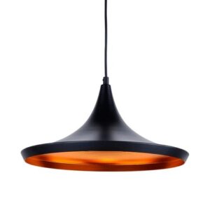 Lámpara Colgante Tom Gota Negro / Dorado 1 Luz