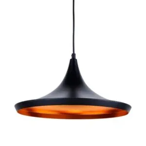 Lámpara Colgante Tom Gota Negro / Dorado 1 Luz