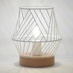 Lámpara de mesa blanco E27 H26cm Kanel