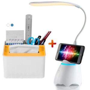 Lámpara LED con Bluetooth Y52 Y Caja Organizador Escritorio R30 BL o CL
