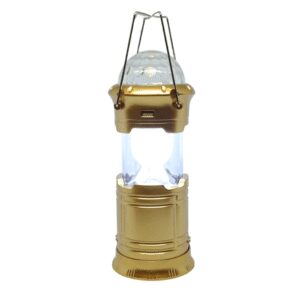 Lampara + Linterna + Luces Psicodelicas - Recargable Ll-5801 Dorado