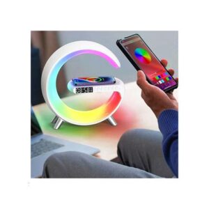 Lampara Parlante Cargador Inalambrico Bluetooth Luces RGB