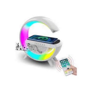 Lámpara Parlante Smart Cargador Inalámbrico Radio con Luz Led Rgb