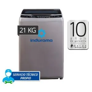 Lavadora Indurama Carga Superior 21Kg Lri-21cri Cromo