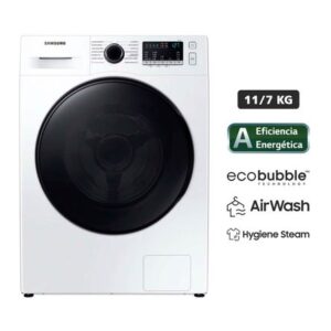 Lavaseca SAMSUNG Carga Frontal 11 Kg/7 Kg WD11T4046BE Blanco