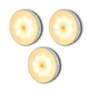 Luz Led Allpack Home con Sensor de Movimiento Redondo Luz Calida X 3 Und