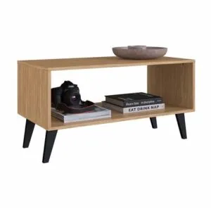 Mesa de Centro Milan Maple/Metal 46x90x45cm