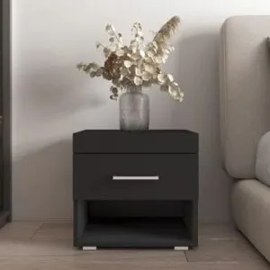 Mesa de Noche 1 cajón Tokyo color Negro TU MESITA