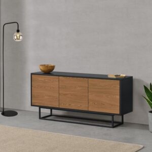 Mesa de Tv Aparador Cristina Ventitas Home Espresso y Negro