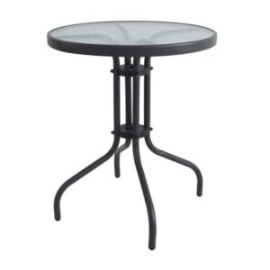 Mesa VIVA HOME Acero Vidrio Charcoal