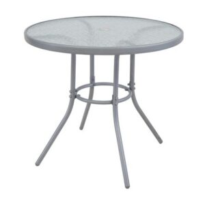 Mesa VIVA HOME Acero/Vidrio Charcoal 80cm