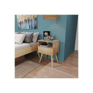 Mesita de Noche 1 cajón Margaret color Rovere TU MESITA