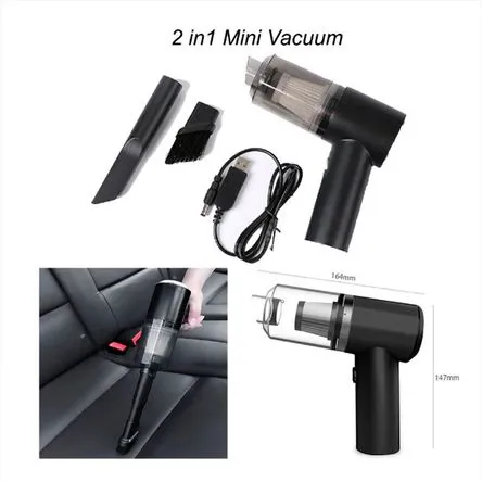 Mini Aspiradora Portátil 2 en 1 Multiusos USB Hogar Auto Carro