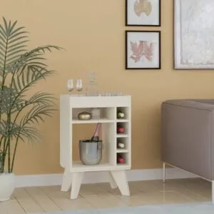 Mini Bar Aries organizador de botellas color Blanco TU MESITA