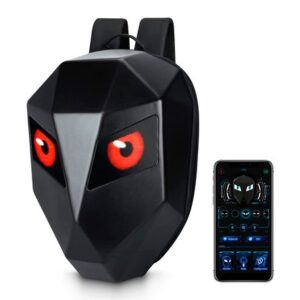Mochila LED con Ojos y Efectos para Casco Motocicleta
